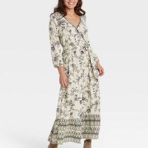 Women's Long Sleeve Wrap Dress - Knox Rose™ Black/